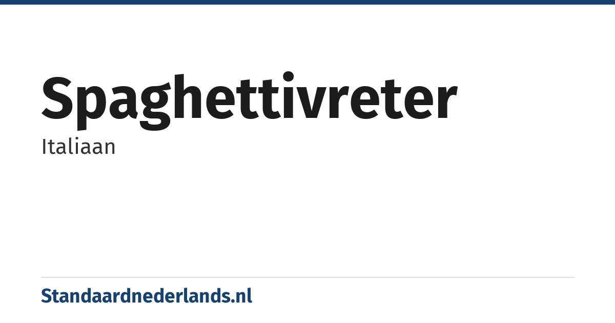 spaghettivreter: Italiaan