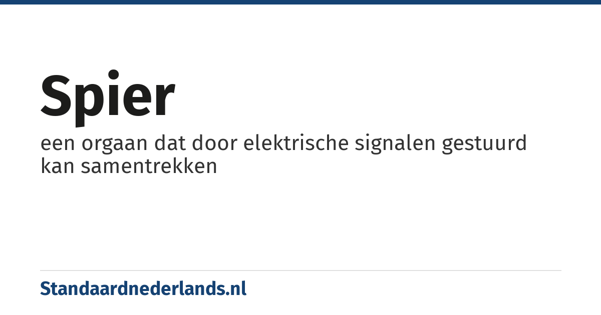 spier: een orgaan dat door elektrische signalen gestuurd kan samentrekken