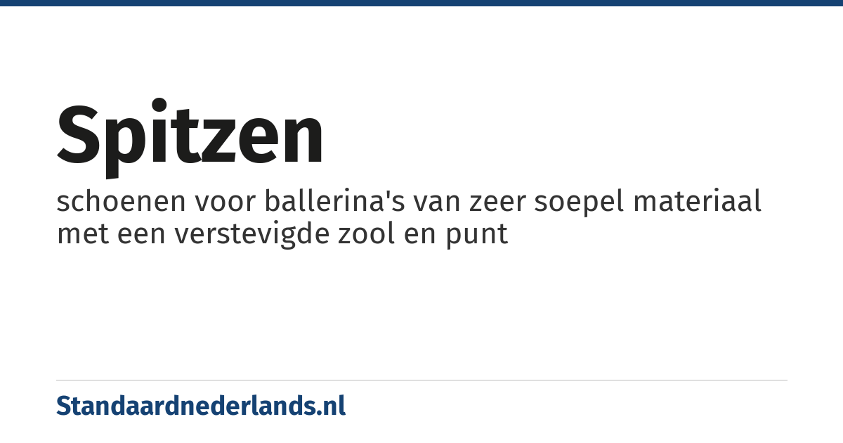 spitzen: schoenen voor ballerina's van zeer soepel materiaal met een verstevigde zool en punt