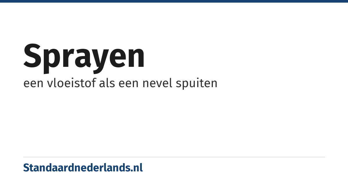 sprayen: een vloeistof als een nevel spuiten