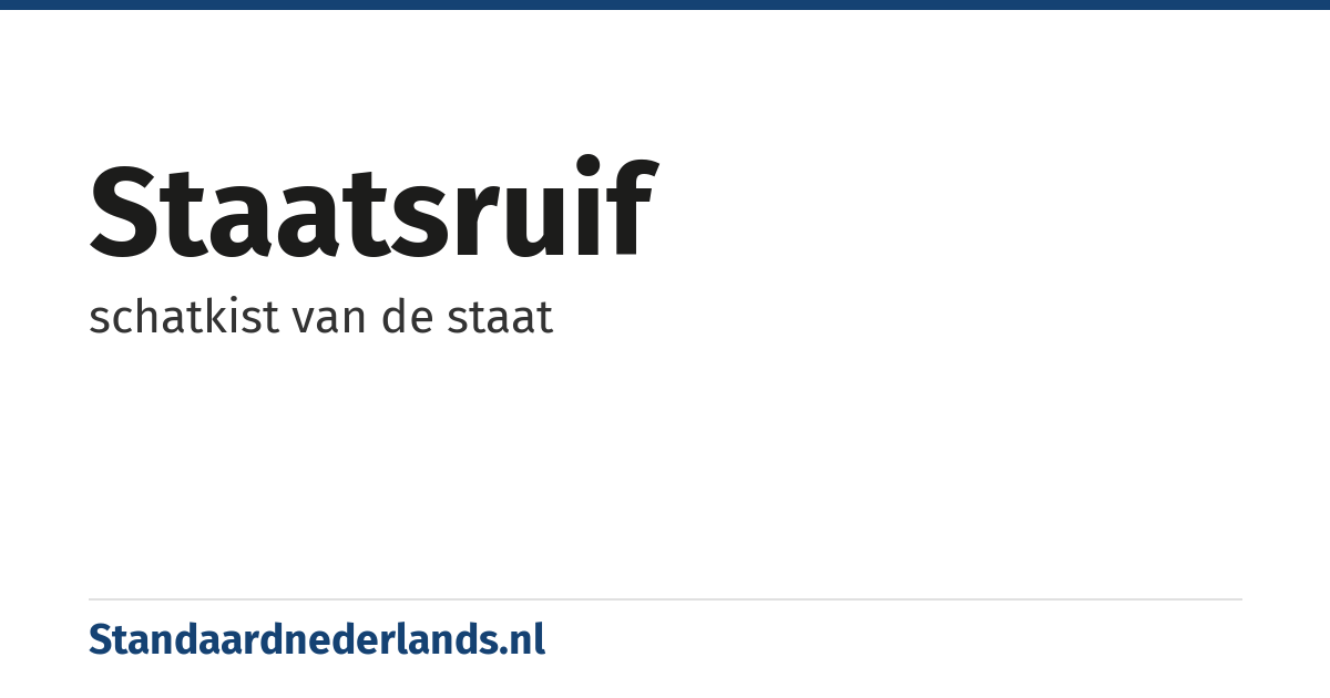 staatsruif: schatkist van de staat