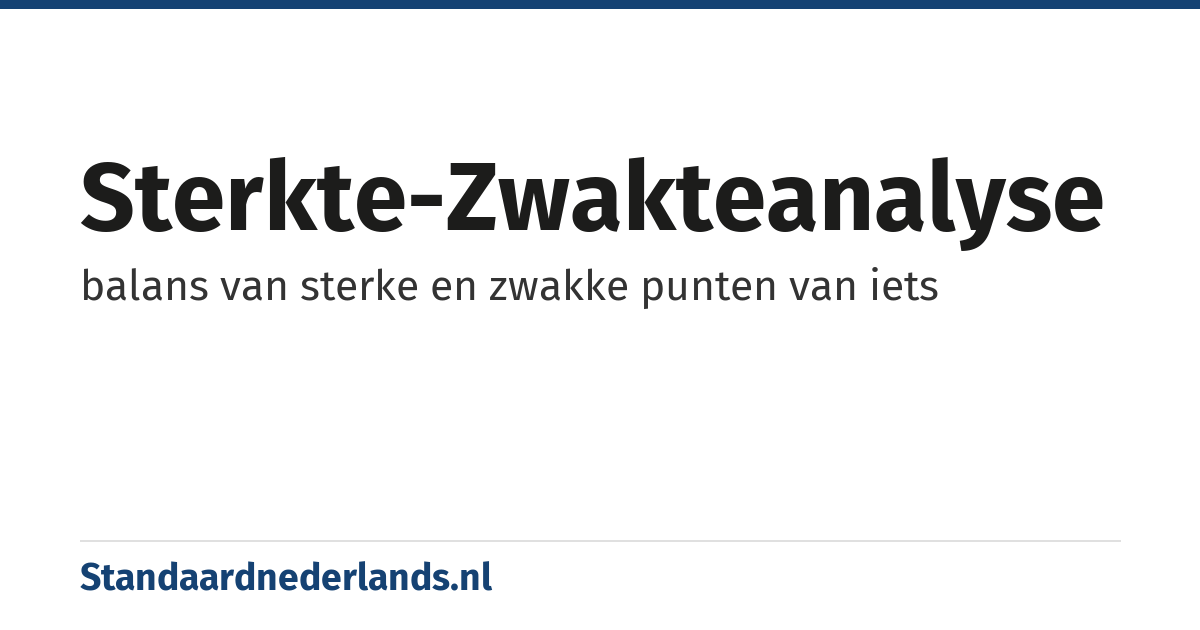 sterkte-zwakteanalyse: balans van sterke en zwakke punten van iets