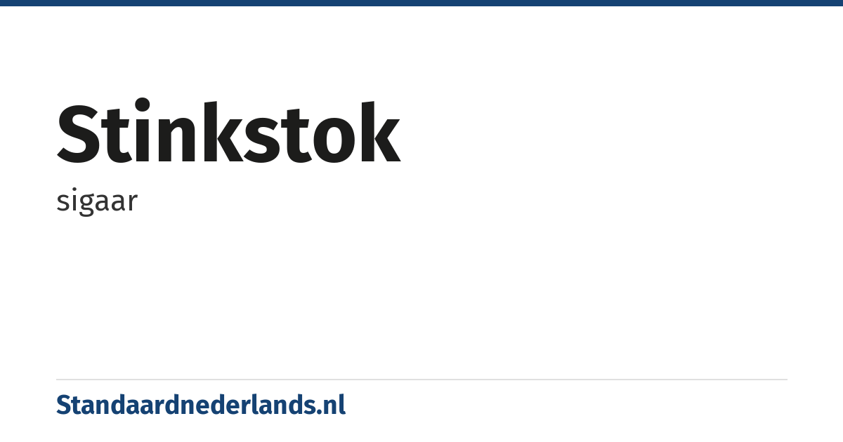 stinkstok: sigaar
