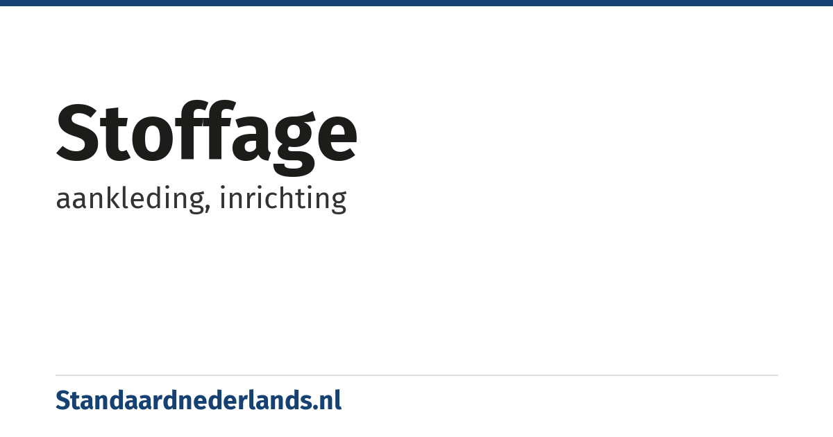 stoffage: aankleding, inrichting