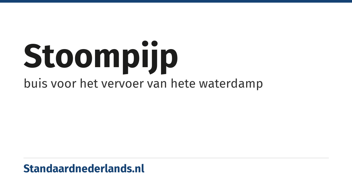 stoompijp: buis voor het vervoer van hete waterdamp