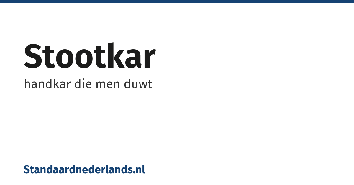 stootkar: handkar die men duwt