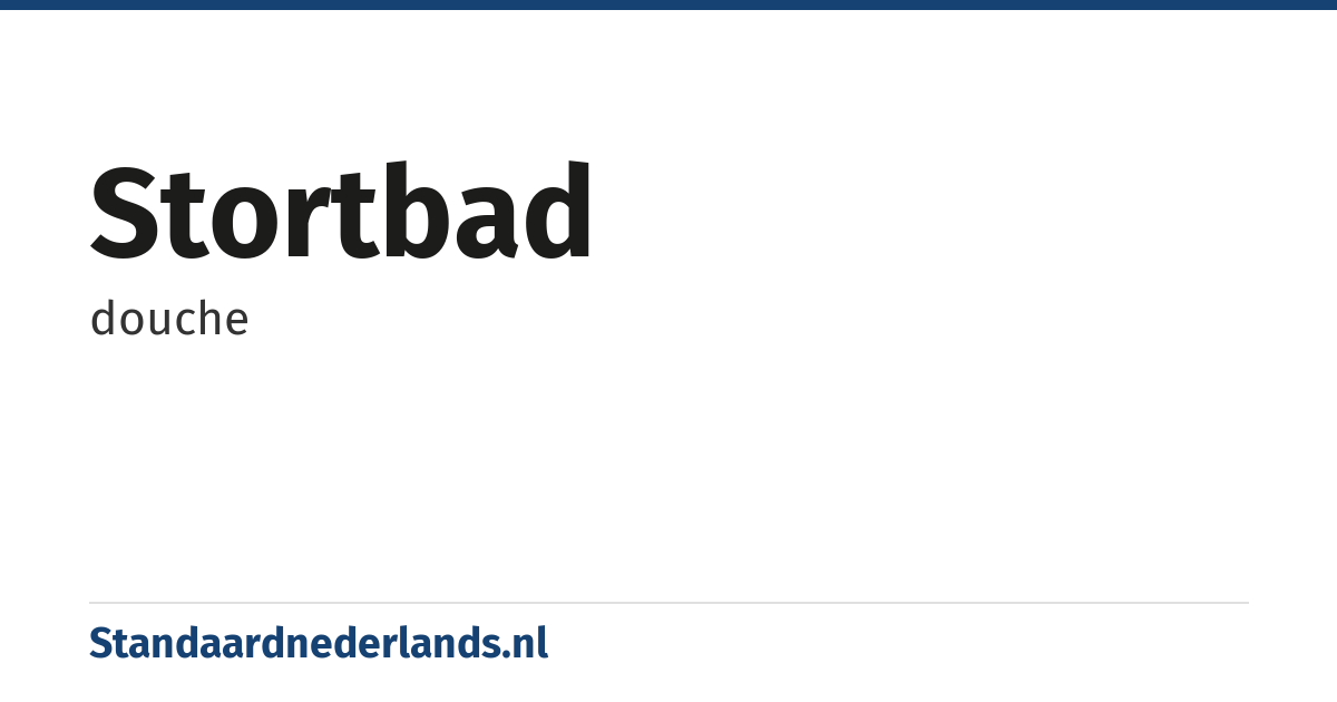 stortbad: douche