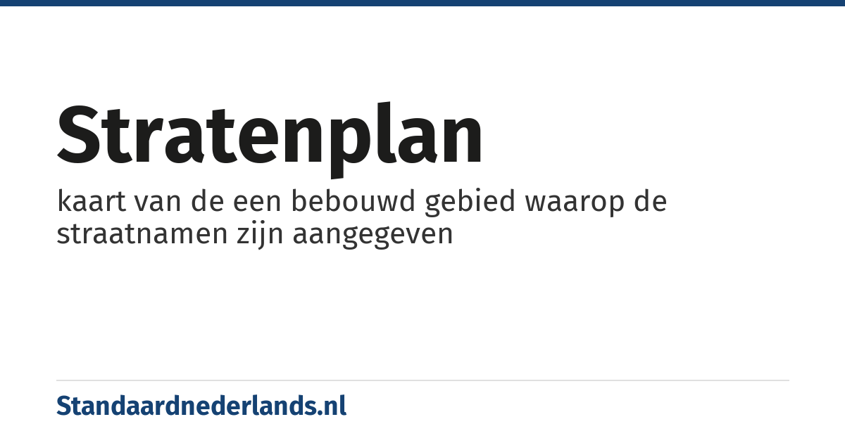stratenplan: kaart van de een bebouwd gebied waarop de straatnamen zijn aangegeven