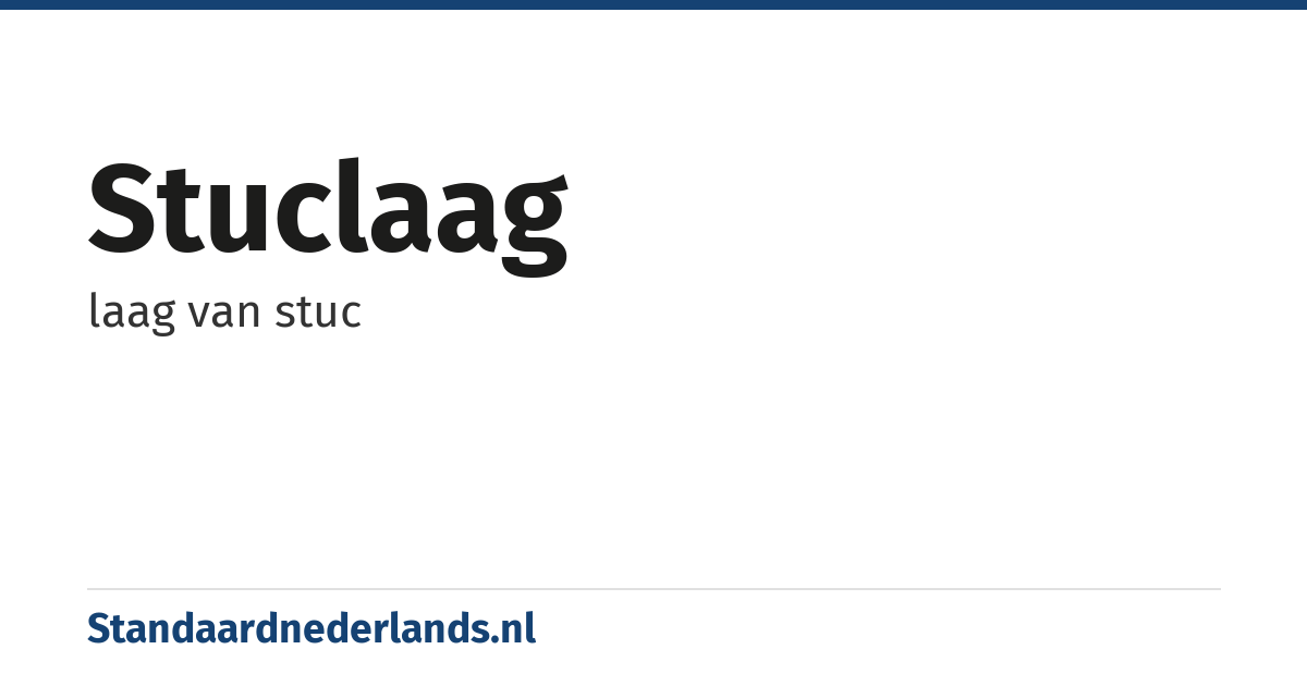 stuclaag: laag van stuc