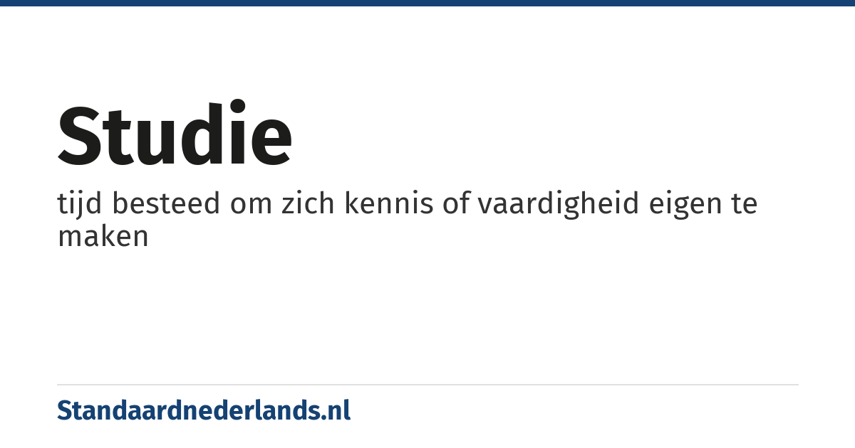studie: tijd besteed om zich kennis of vaardigheid eigen te maken