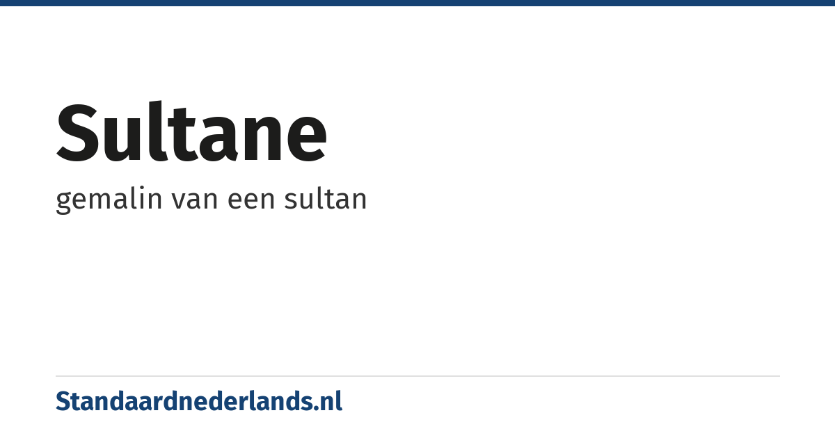 sultane: gemalin van een sultan