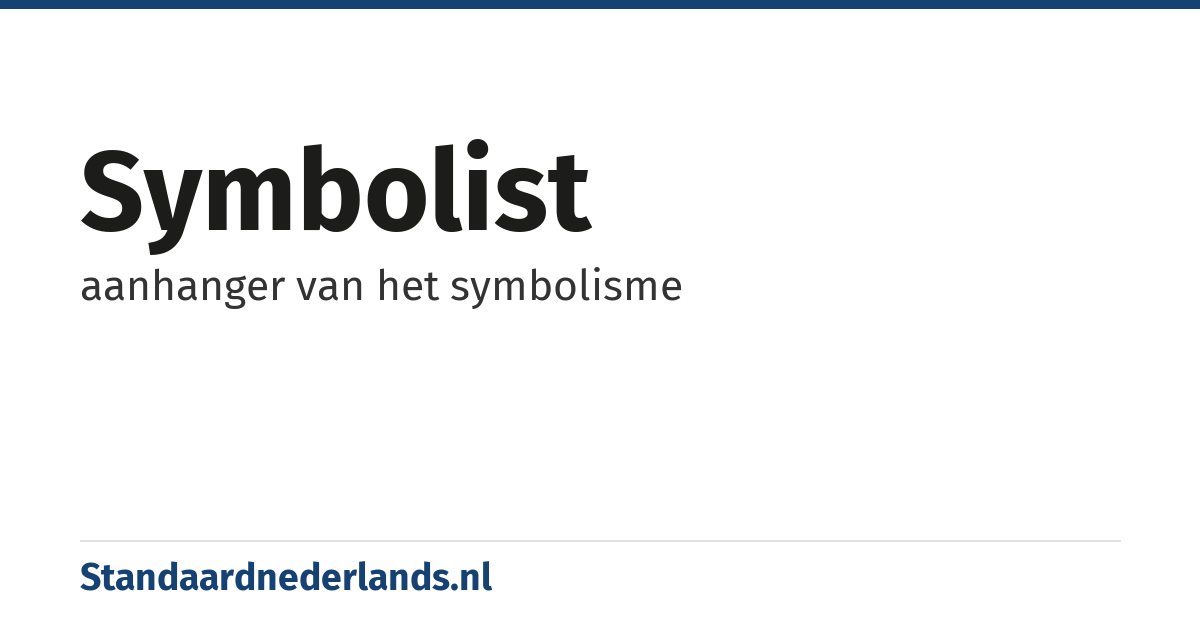 symbolist: aanhanger van het symbolisme