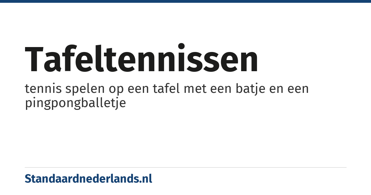 tafeltennissen: tennis spelen op een tafel met een batje en een pingpongballetje