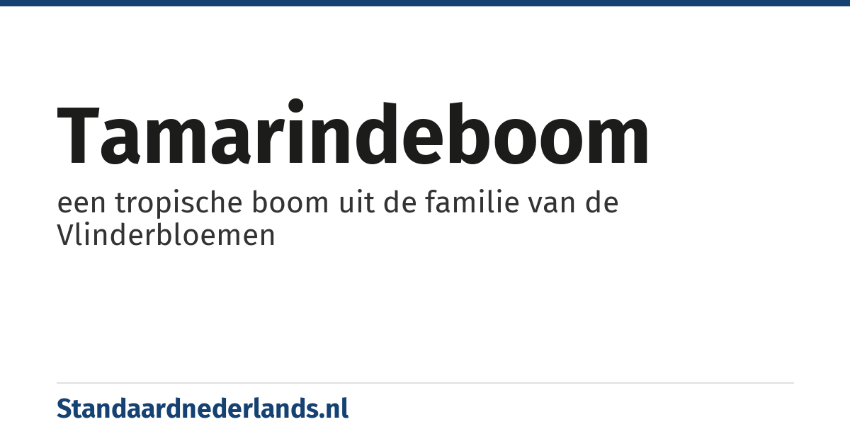 tamarindeboom: een tropische boom uit de familie van de Vlinderbloemen