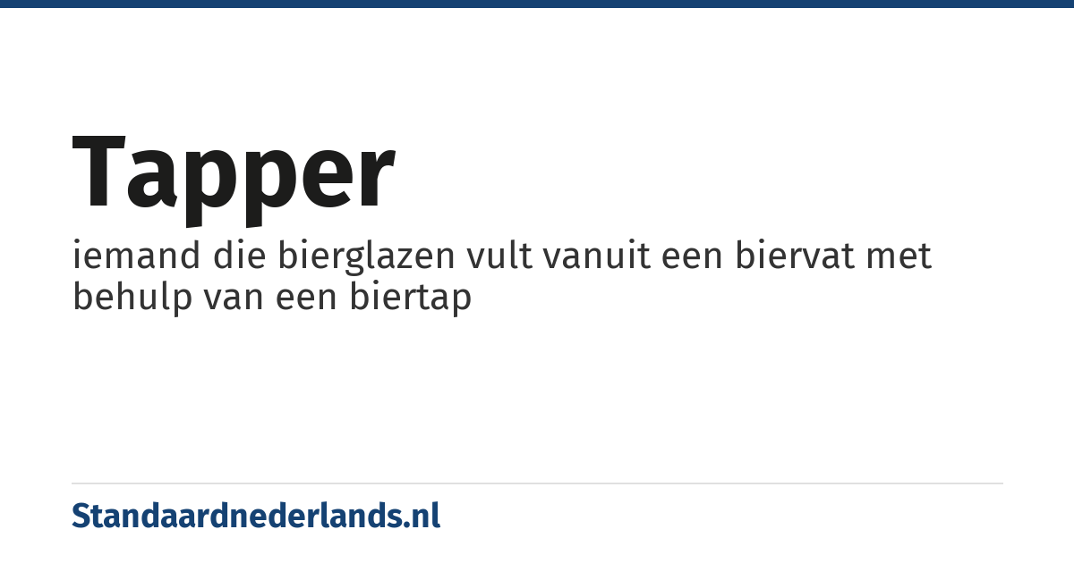 tapper: iemand die bierglazen vult vanuit een biervat met behulp van een biertap