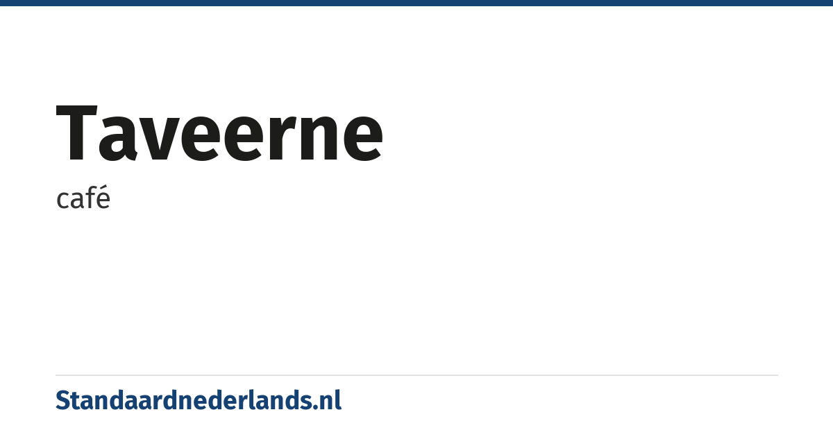 taveerne: café