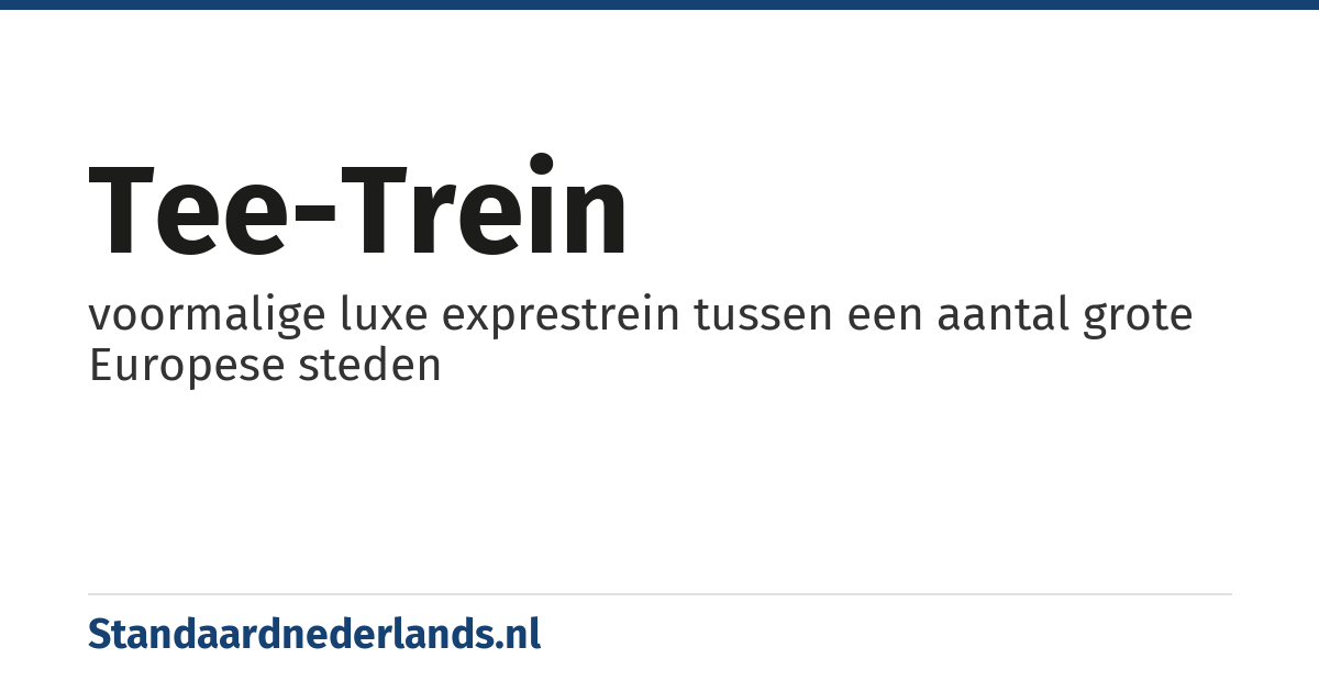 TEE-trein: voormalige luxe exprestrein tussen een aantal grote Europese steden