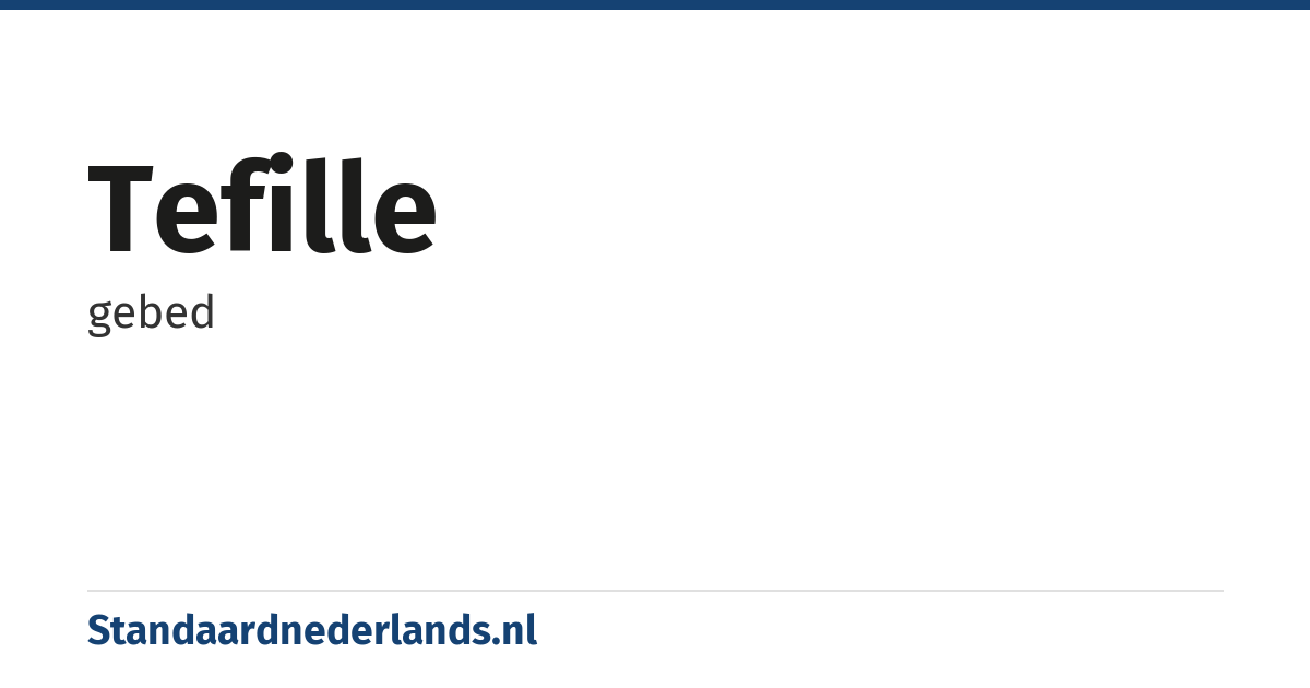 tefille: gebed
