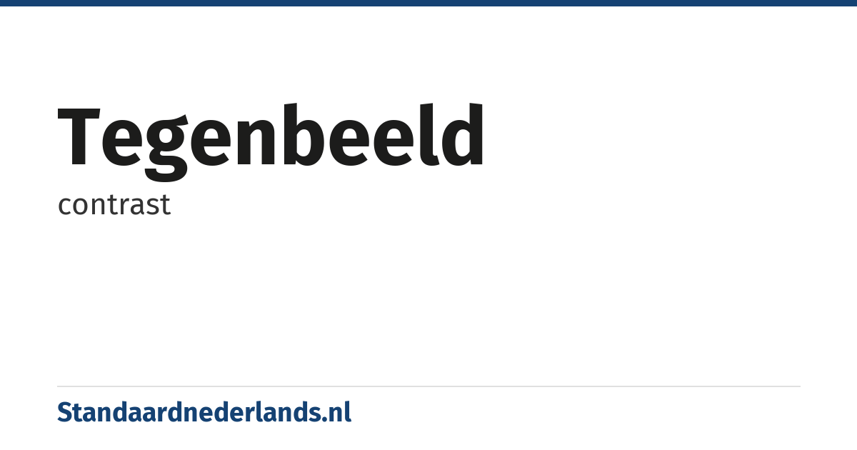 tegenbeeld: contrast