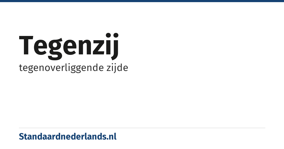 tegenzij: tegenoverliggende zijde