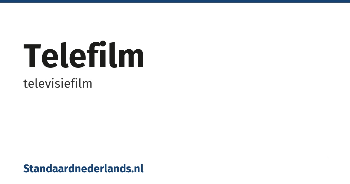 telefilm: televisiefilm