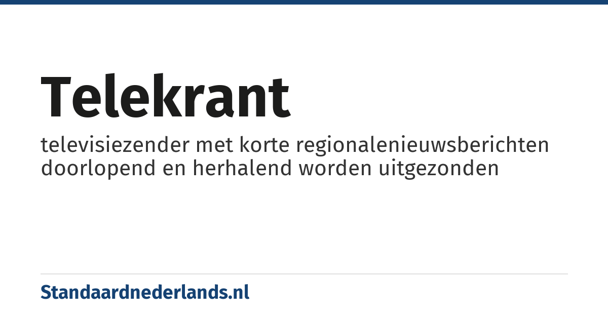 telekrant: televisiezender met korte regionalenieuwsberichten doorlopend en herhalend worden uitgezonden