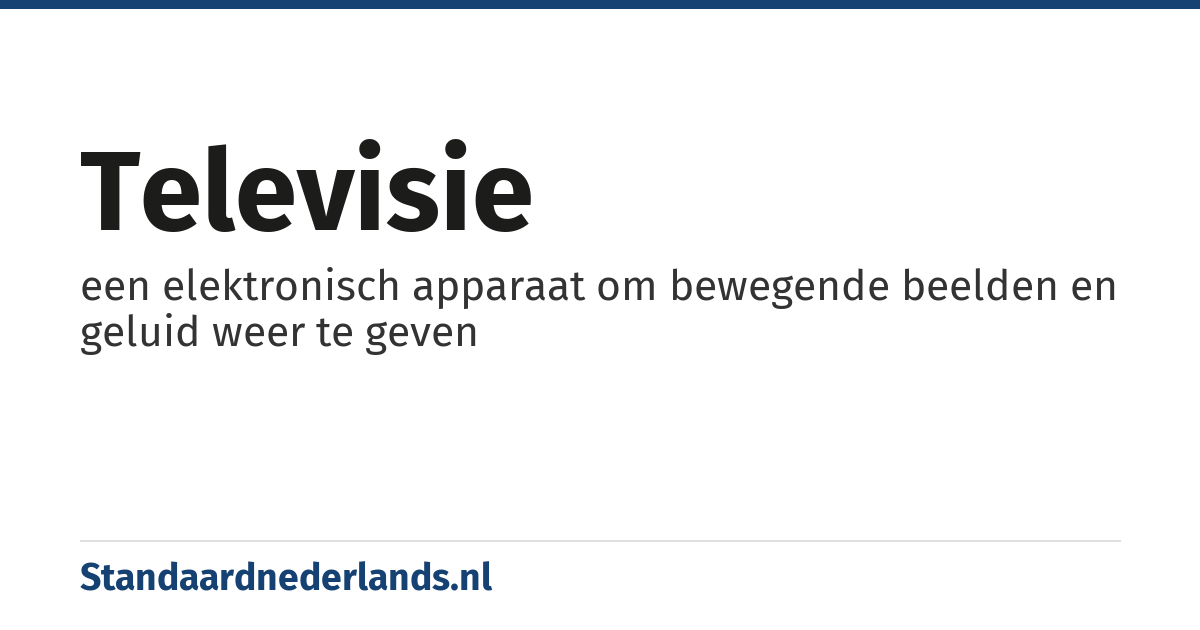 televisie: een elektronisch apparaat om bewegende beelden en geluid weer te geven