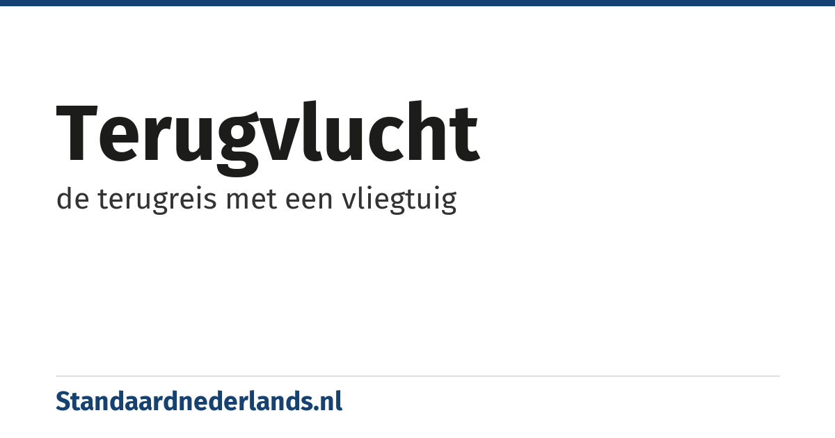 terugvlucht: de terugreis met een vliegtuig