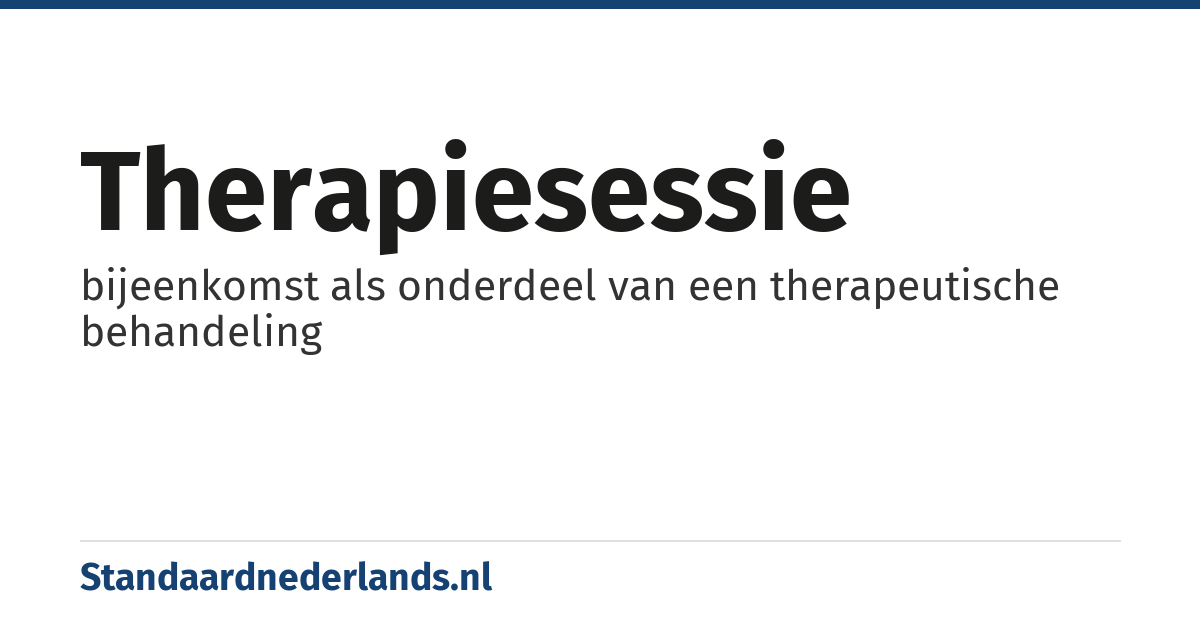 therapiesessie: bijeenkomst als onderdeel van een therapeutische behandeling