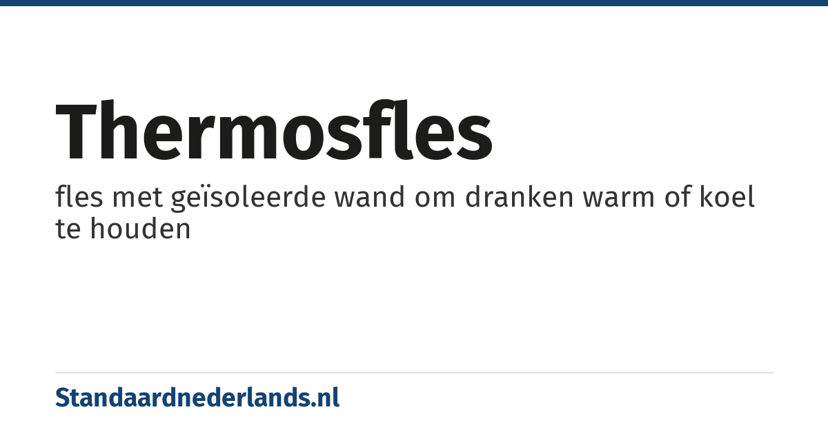 thermosfles: fles met geïsoleerde wand om dranken warm of koel te houden