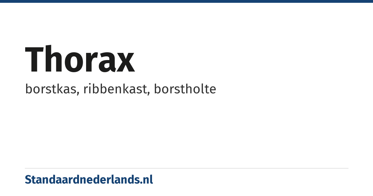thorax: borstkas, ribbenkast, borstholte