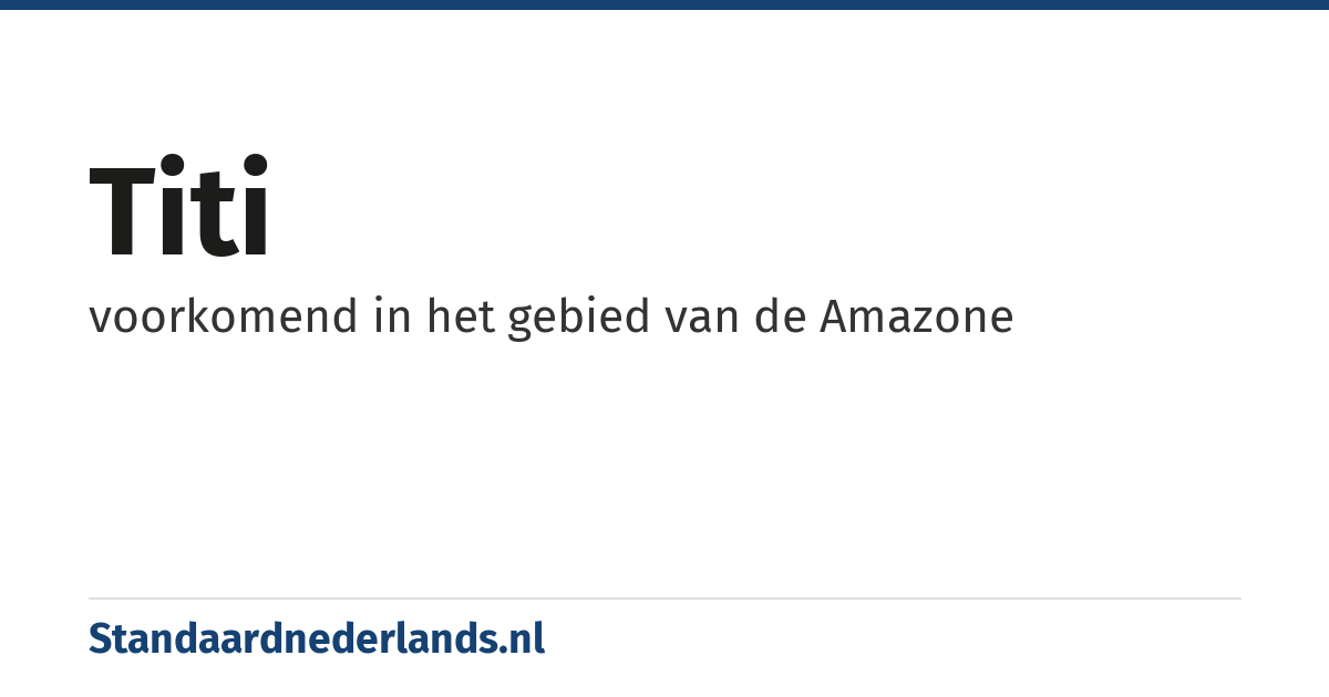 titi: voorkomend in het gebied van de Amazone