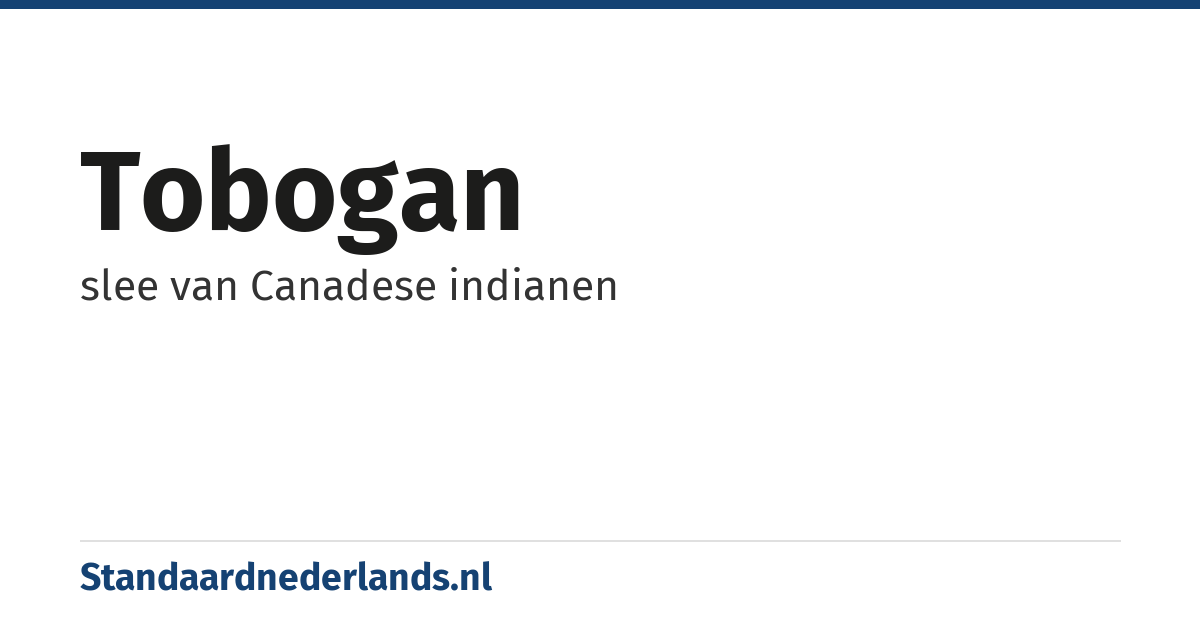 tobogan: slee van Canadese indianen