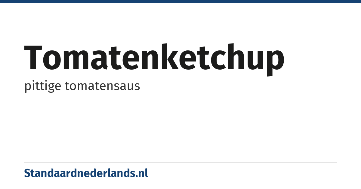tomatenketchup: pittige tomatensaus