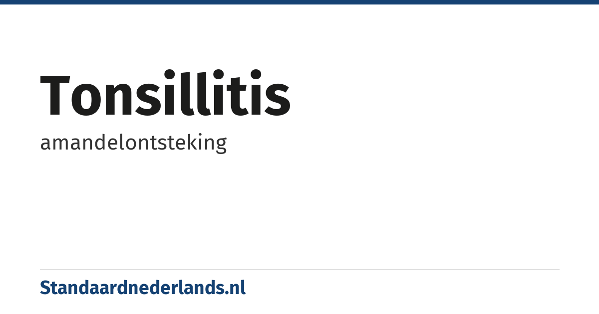 tonsillitis: amandelontsteking