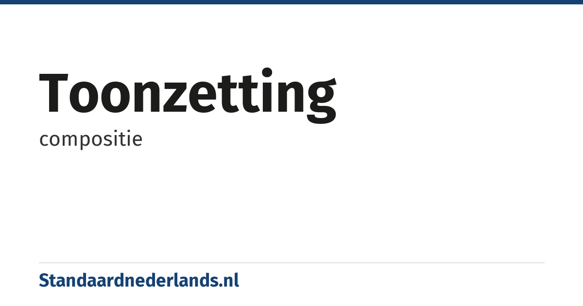 toonzetting: compositie