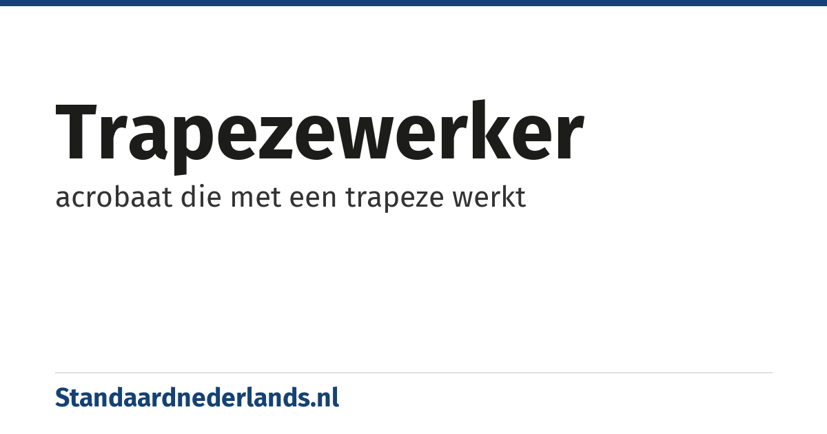 trapezewerker: acrobaat die met een trapeze werkt
