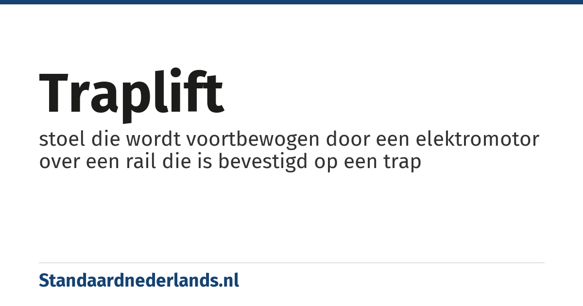 traplift: stoel die wordt voortbewogen door een elektromotor over een rail die is bevestigd op een trap