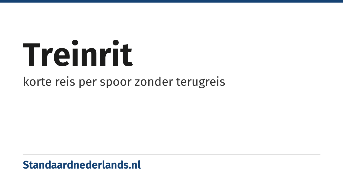 treinrit: korte reis per spoor zonder terugreis