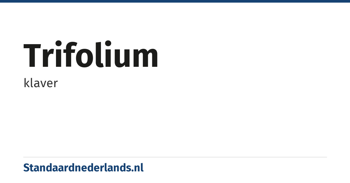 trifolium: klaver