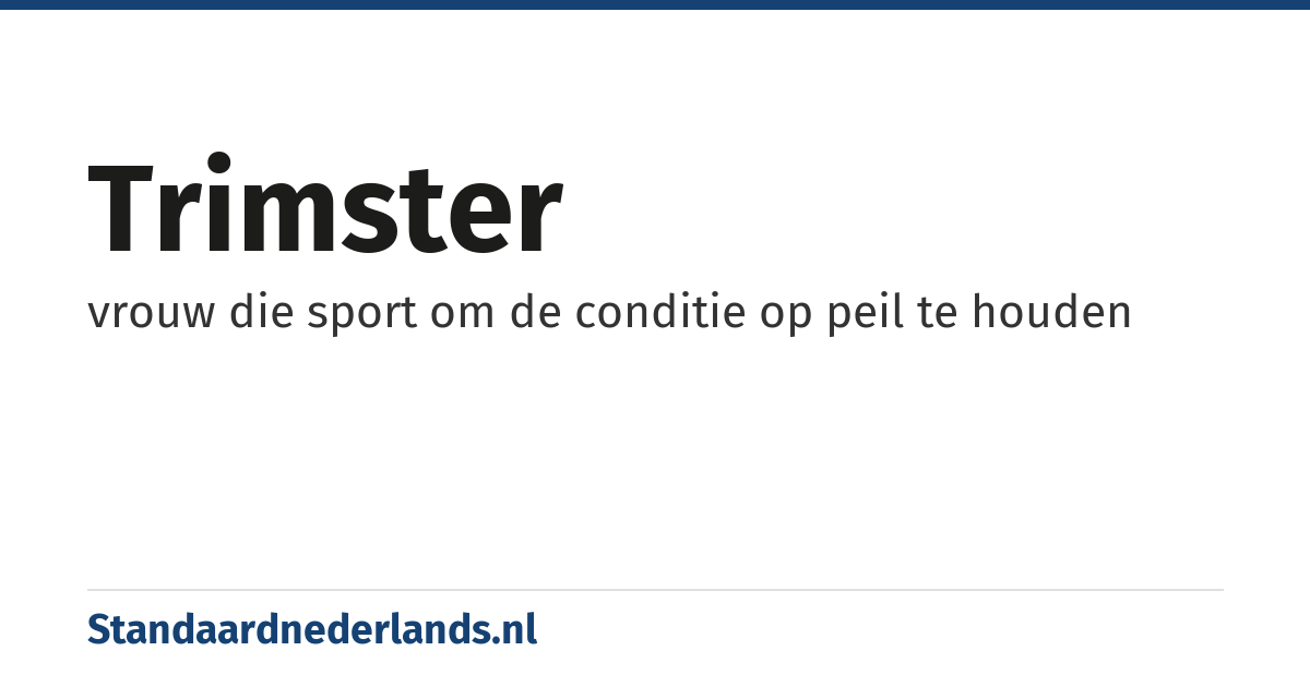 trimster: vrouw die sport om de conditie op peil te houden