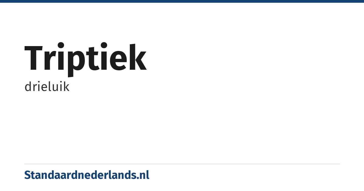 triptiek: drieluik