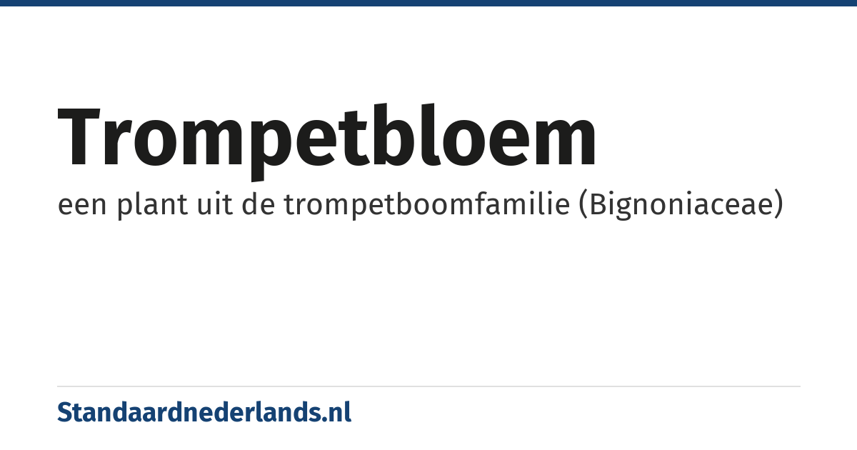 trompetbloem: een plant uit de trompetboomfamilie (Bignoniaceae)