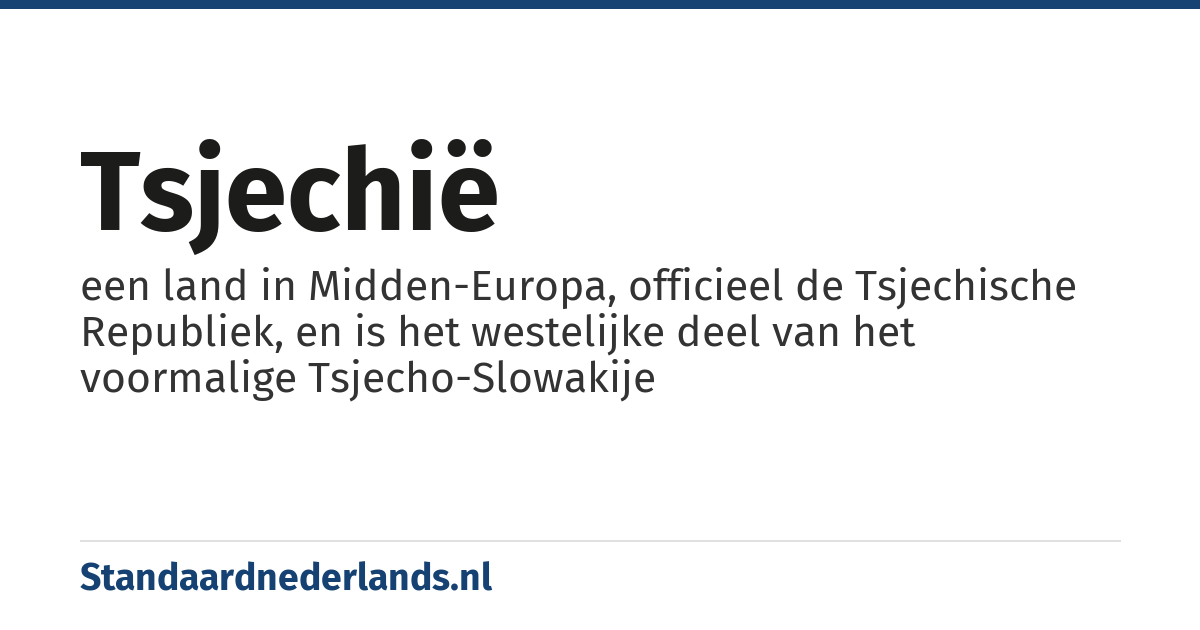 Tsjechië: een land in Midden-Europa, officieel de Tsjechische Republiek, en is het westelijke deel van het voormalige Tsjecho-Slowakije