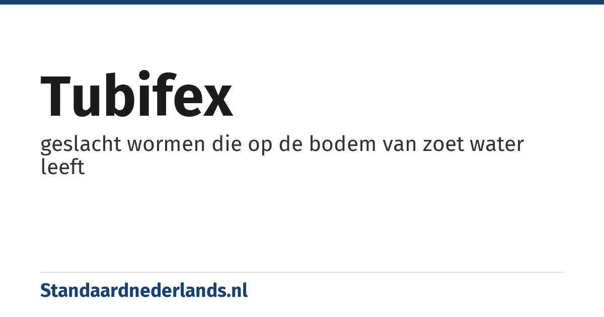 tubifex: geslacht wormen die op de bodem van zoet water leeft