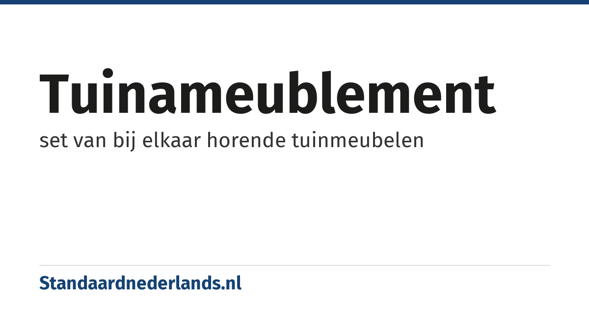 tuinameublement: set van bij elkaar horende tuinmeubelen