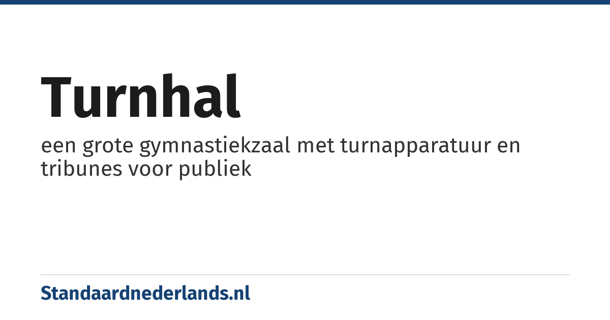 turnhal: een grote gymnastiekzaal met turnapparatuur en tribunes voor publiek
