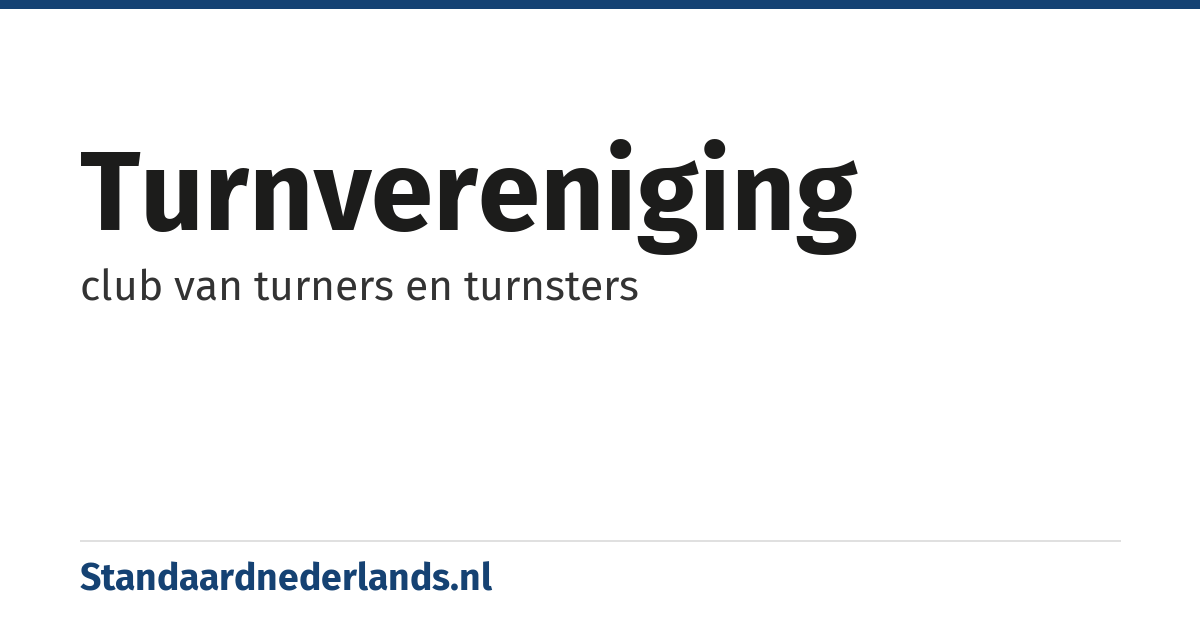 turnvereniging: club van turners en turnsters