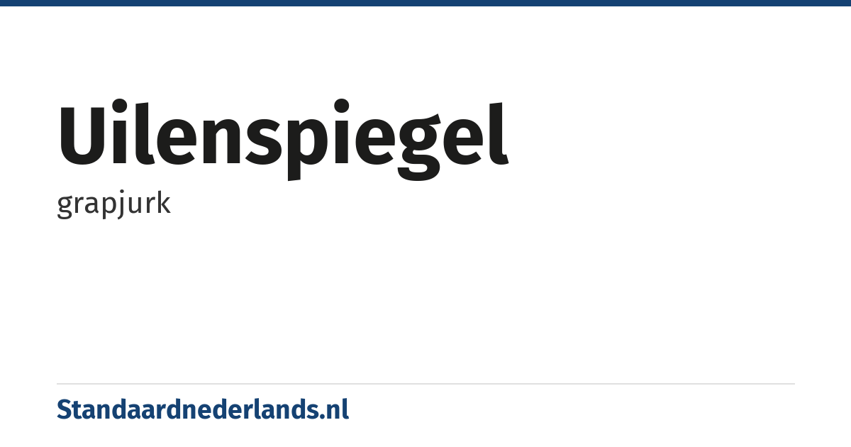 uilenspiegel: grapjurk