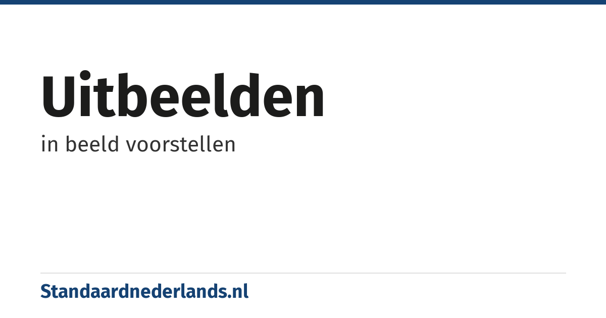 uitbeelden: in beeld voorstellen